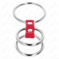 Kink Triple Metal Penis Ring for Ultimate Control