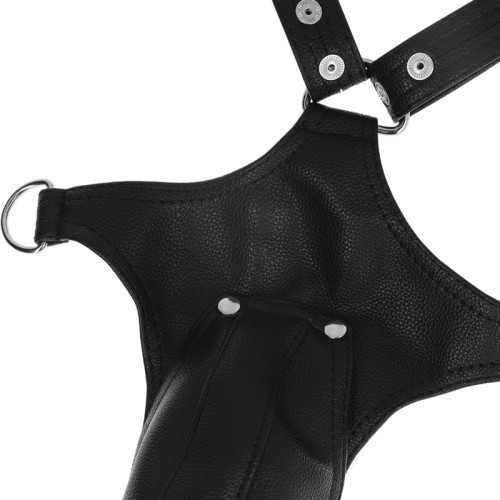 V-Shaped Eco-Leather Harness for Men - Ideal for Fetish Enthusiasts