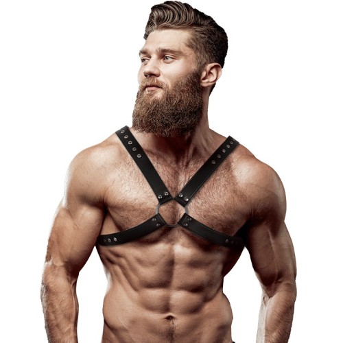 Crossover Eco-Leather Chest Harness for Men - Enhance Your Style