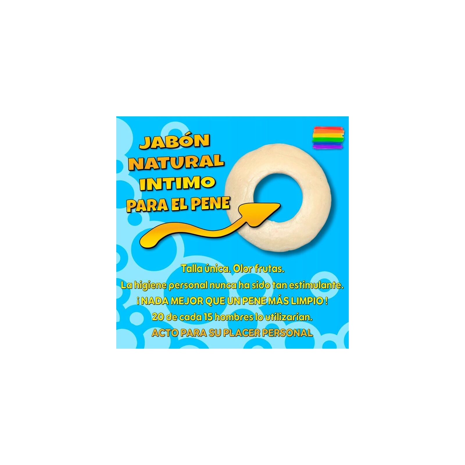 Scented Soap for Men's Hygiene 100g - Orange Donut Shape