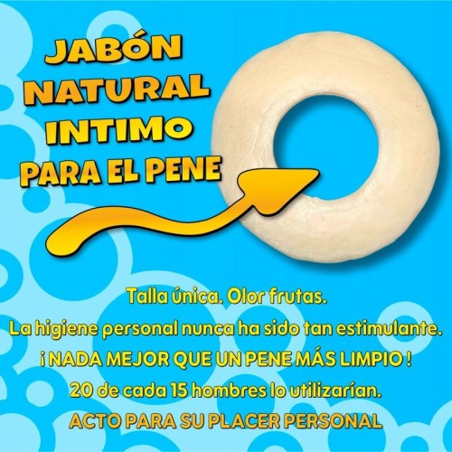 Jabón Perfumado Higiene Masculina 100g - Donut Azul