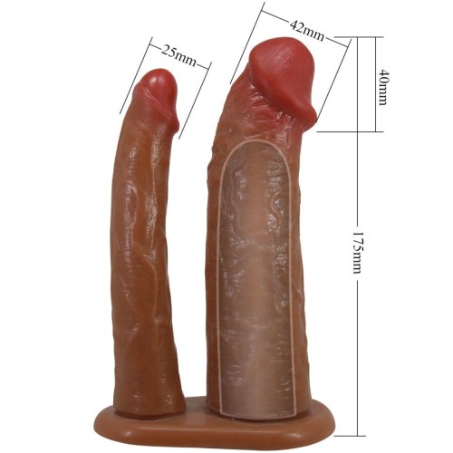 Yairon Double Penis Sleeve with 4 cm Extension