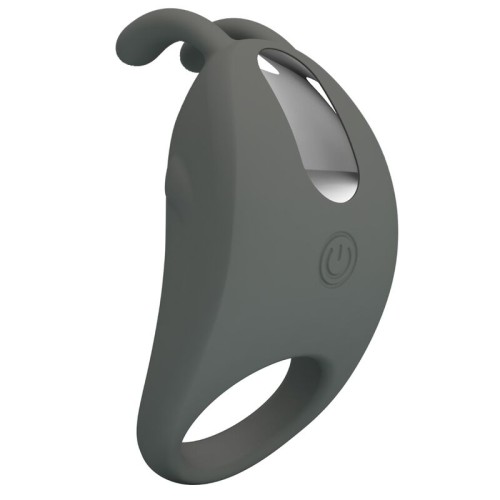 Pretty Love Stratus Rabbit Vibrating Cock Ring Grey