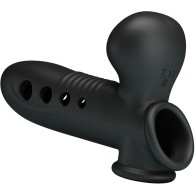 Black Airbag Penis Sleeve for Enhanced Pleasure