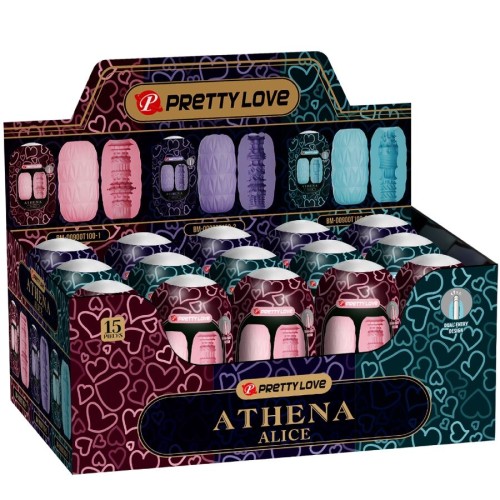 Athena Alice Male Masturbator Pack of 15 - Variety of Sensations