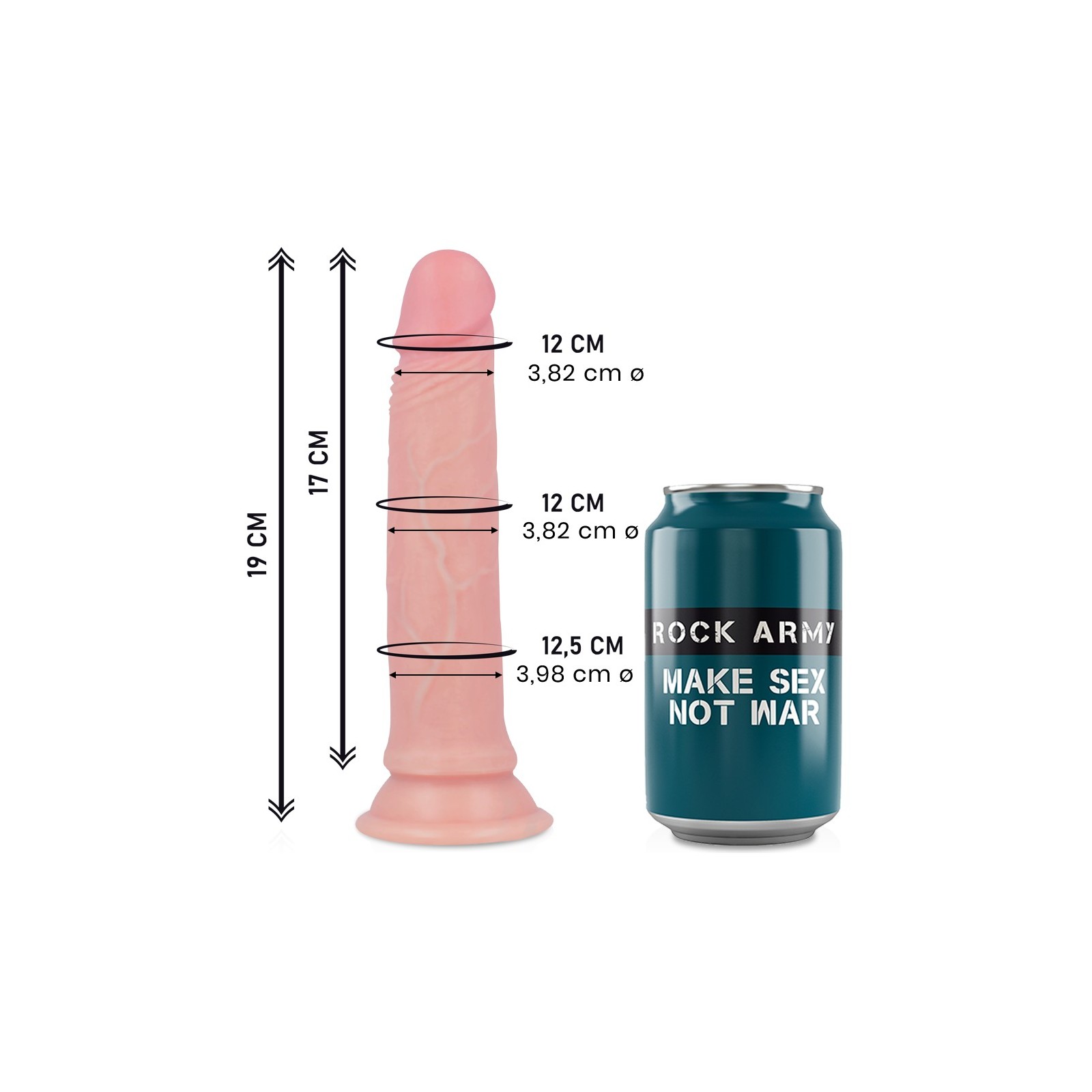 Rockarmy Avenger Realistic Silicone Dildo 19 cm