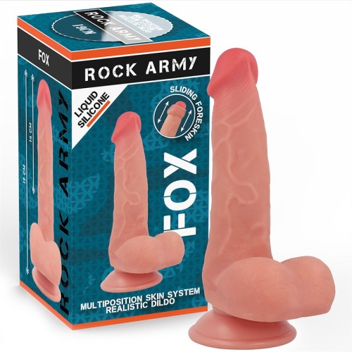 Rockarmy Dildo Realista Fox Silicona Líquida Doble Densidad