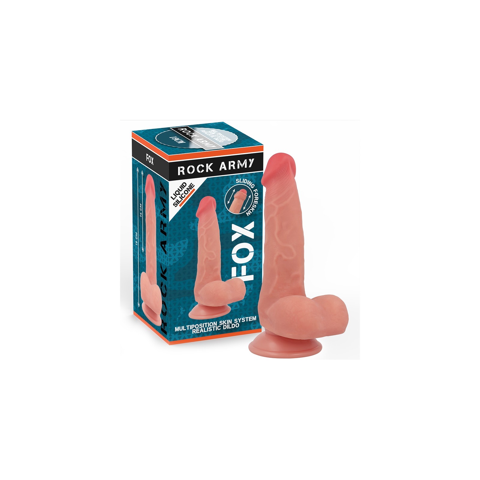 Rockarmy Dildo Realista Fox Silicona Líquida Doble Densidad