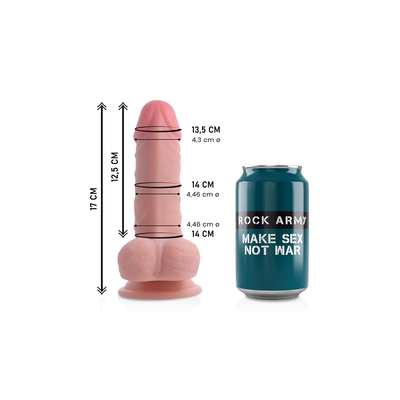 Rockarmy - Dual Density Panzer Dildo Realista 17 Cm