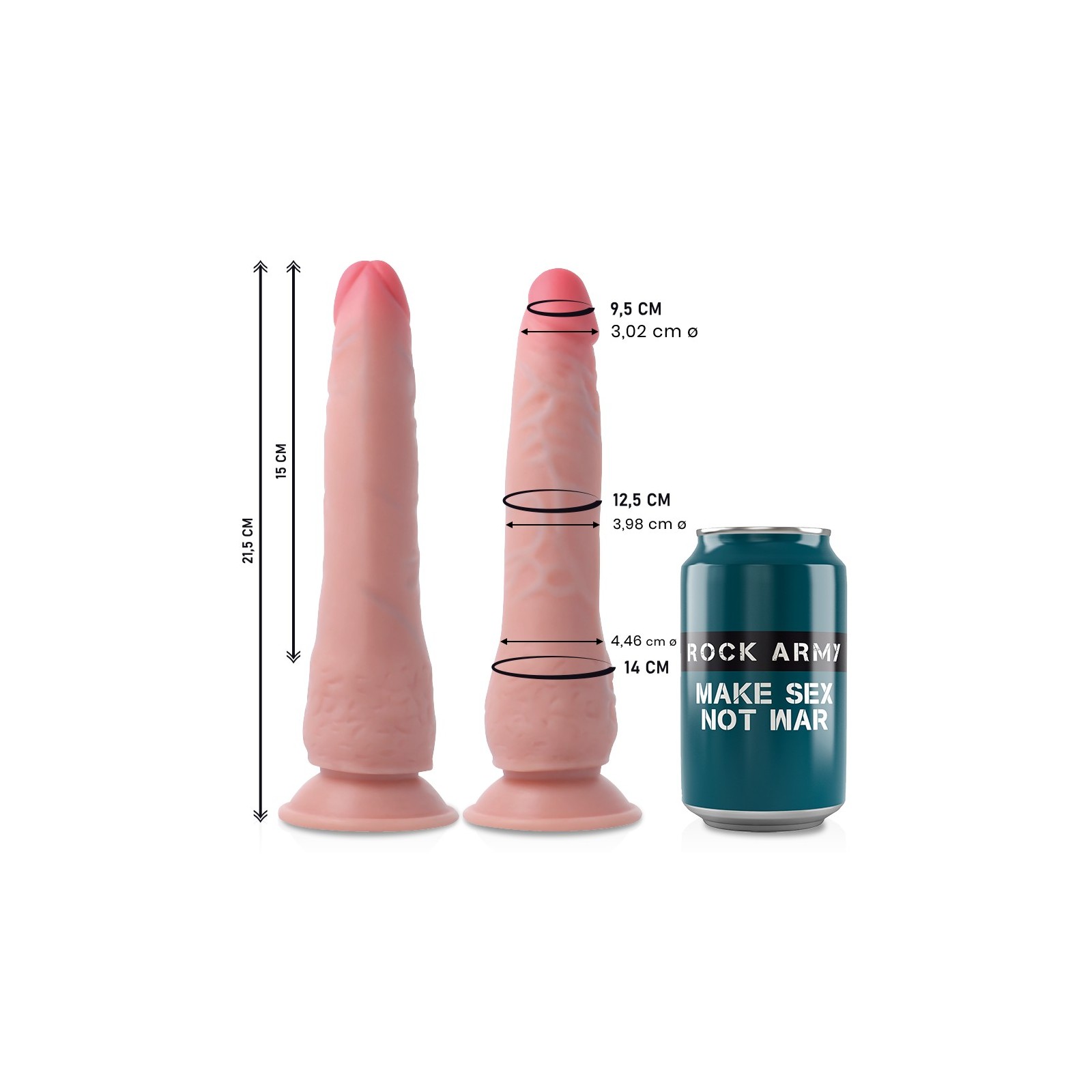 Rockarmy - Crusader Dildo Realista Dual Density 21.5 Cm