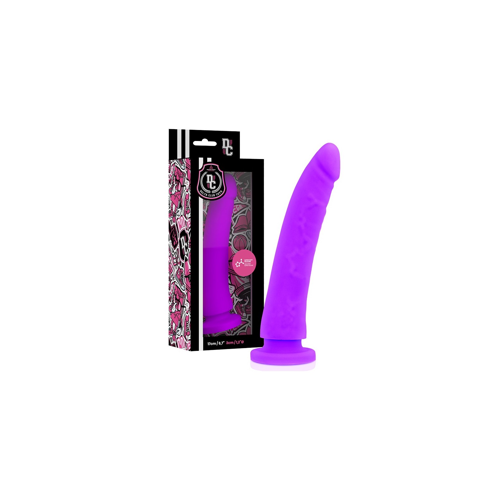 Delta Club Realistic Lilac Silicone Dildo