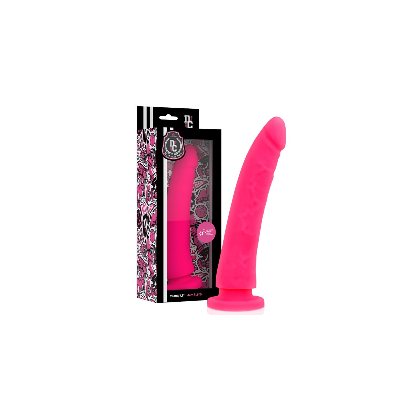 Delta Club Dildo Realista Rosa Silicona Medica 20 Cm