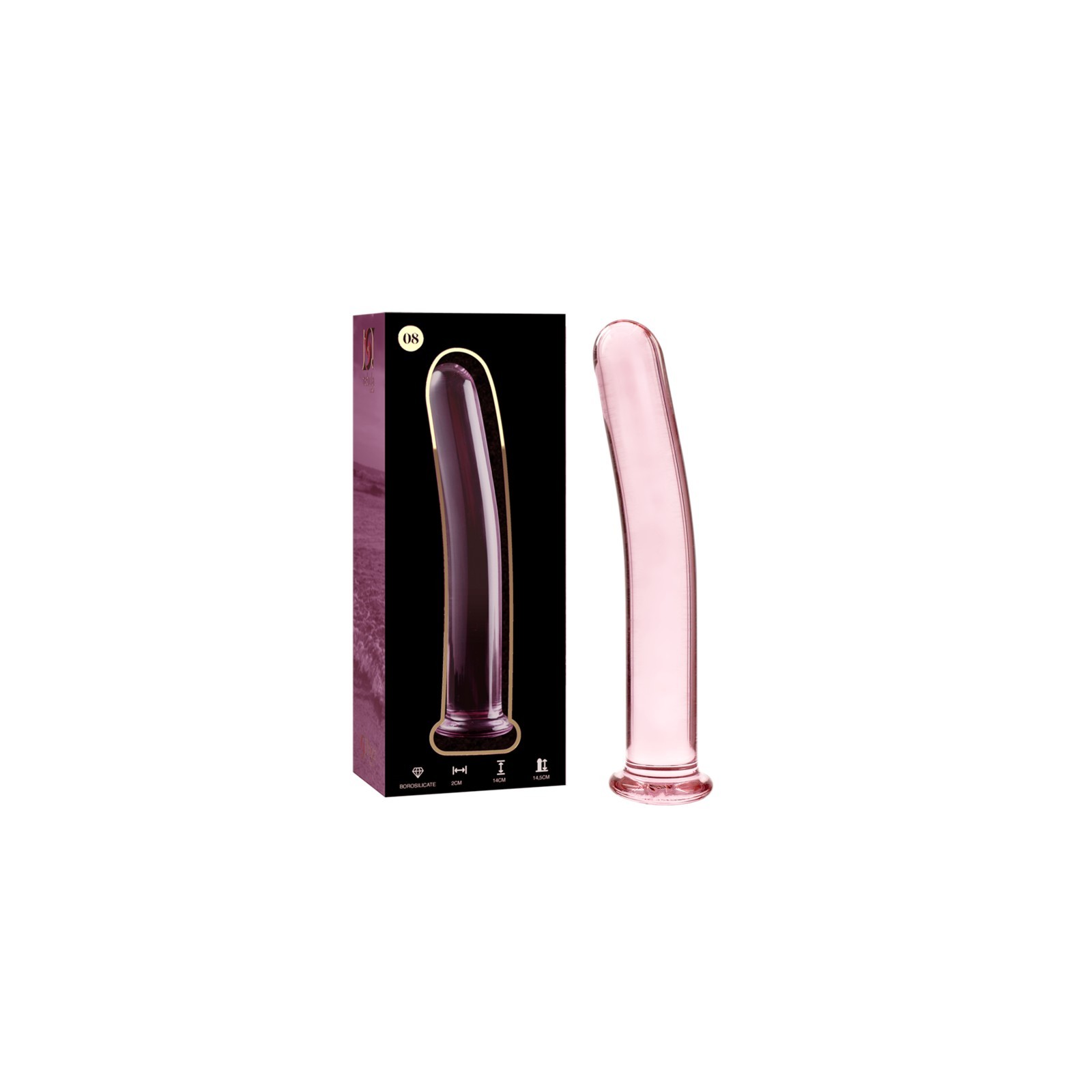 Serie Nebula Dildo Cristal Transparente 14.5 Cm