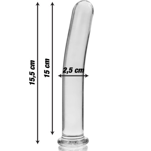 Serie Nebula Dildo Cristal Transparente 15.5 Cm