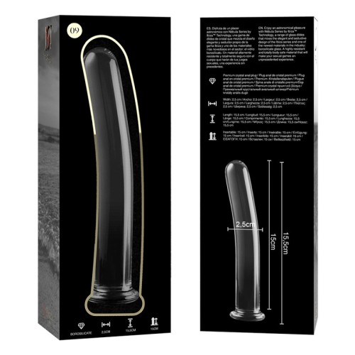 Serie Nebula Dildo Cristal Transparente 15.5 Cm