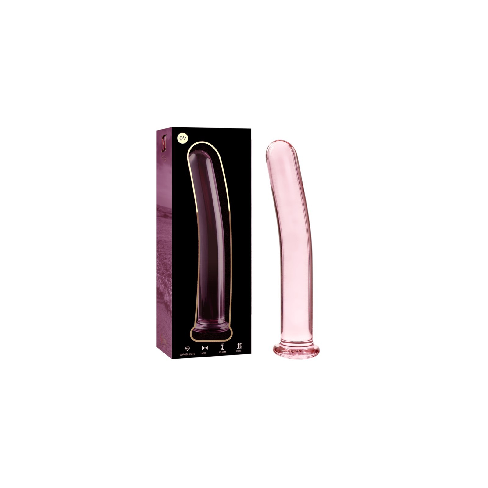 Dildo Cristal Rosa Pequeño Nebula para Exploración Suave