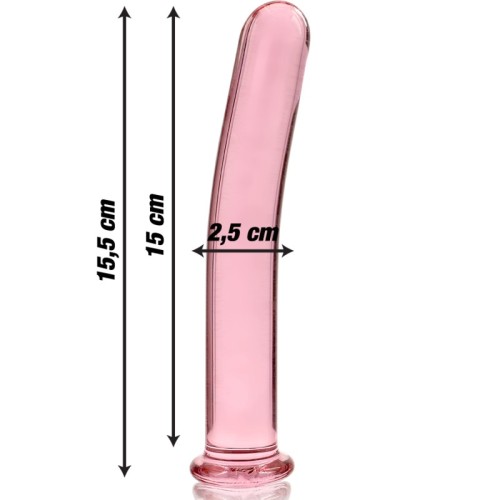 Dildo Cristal Rosa Pequeño Nebula para Exploración Suave