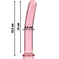 Dildo Cristal Rosa Pequeño Nebula para Exploración Suave