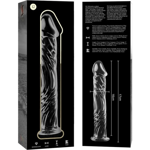 Small Clear Glass Nebula Dildo for Gentle Pleasure