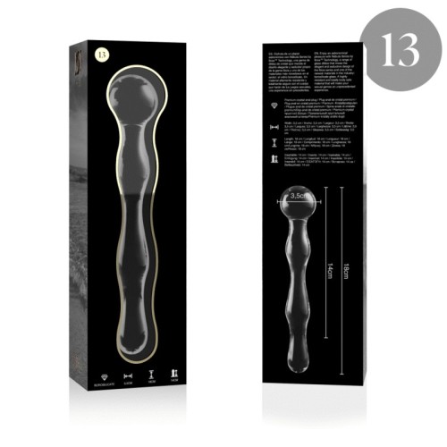 Serie Nebula Dildo Cristal Transparente 18 Cm