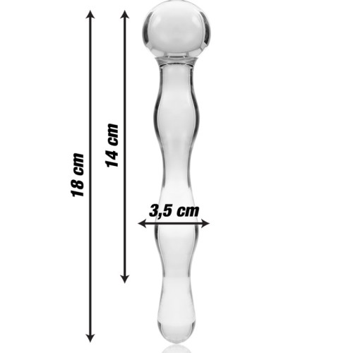 Serie Nebula Dildo Cristal Transparente 18 Cm