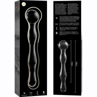 Serie Nebula Dildo Cristal Transparente 18 Cm