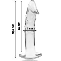 Serie Nebula Dildo Cristal Transparente 18.5 Cm