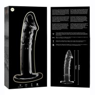 Serie Nebula Dildo Cristal Transparente 18.5 Cm