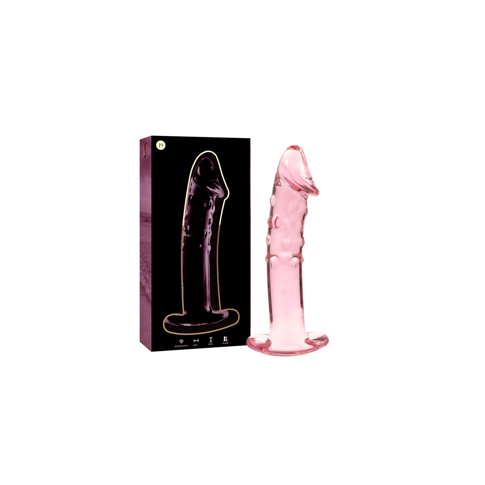 Modelo 19 Dildo Cristal Rosa