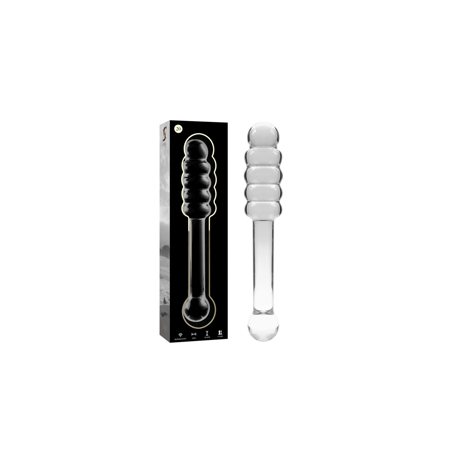 Modelo 20 Dildo Cristal Transparente