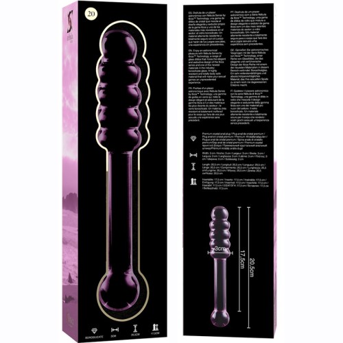 Serie Nebula Dildo Cristal Rosa 20.5 Cm