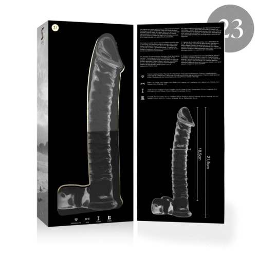 Serie Nebula Dildo Cristal Transparente 21.5 Cm