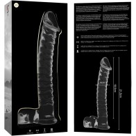 Serie Nebula Dildo Cristal Transparente 21.5 Cm