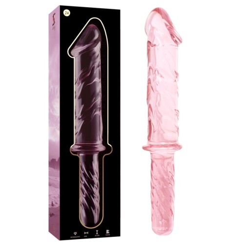 Dildo Cristal Rosa Grande Nebula para Placer Supremo