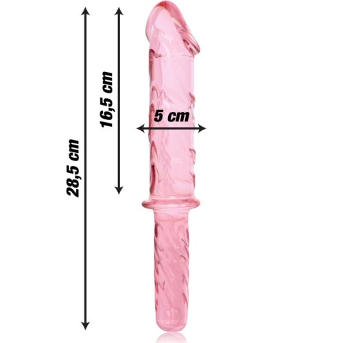 Dildo Cristal Rosa Grande Nebula para Placer Supremo