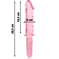 Dildo Cristal Rosa Grande Nebula para Placer Supremo