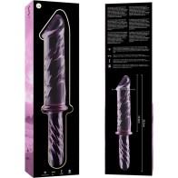 Dildo Cristal Rosa Grande Nebula para Placer Supremo