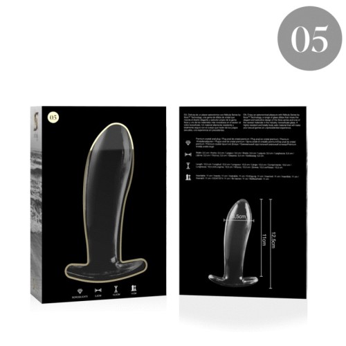 Plug Cristal Transparente Nebula para Juego Anal