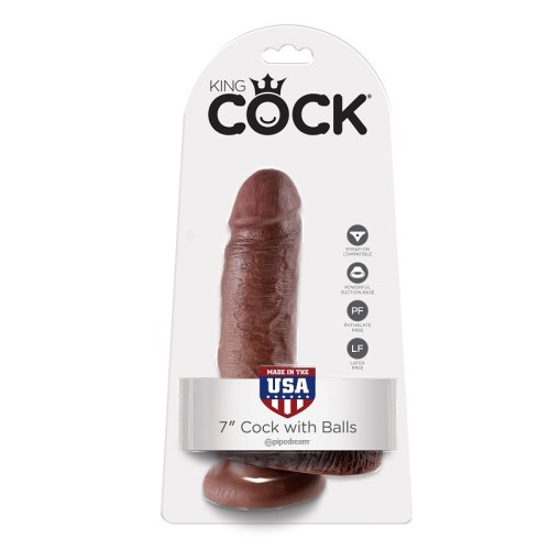 7 Realistic Penis Brown 17.8 Cm - Ultimate Fantasy