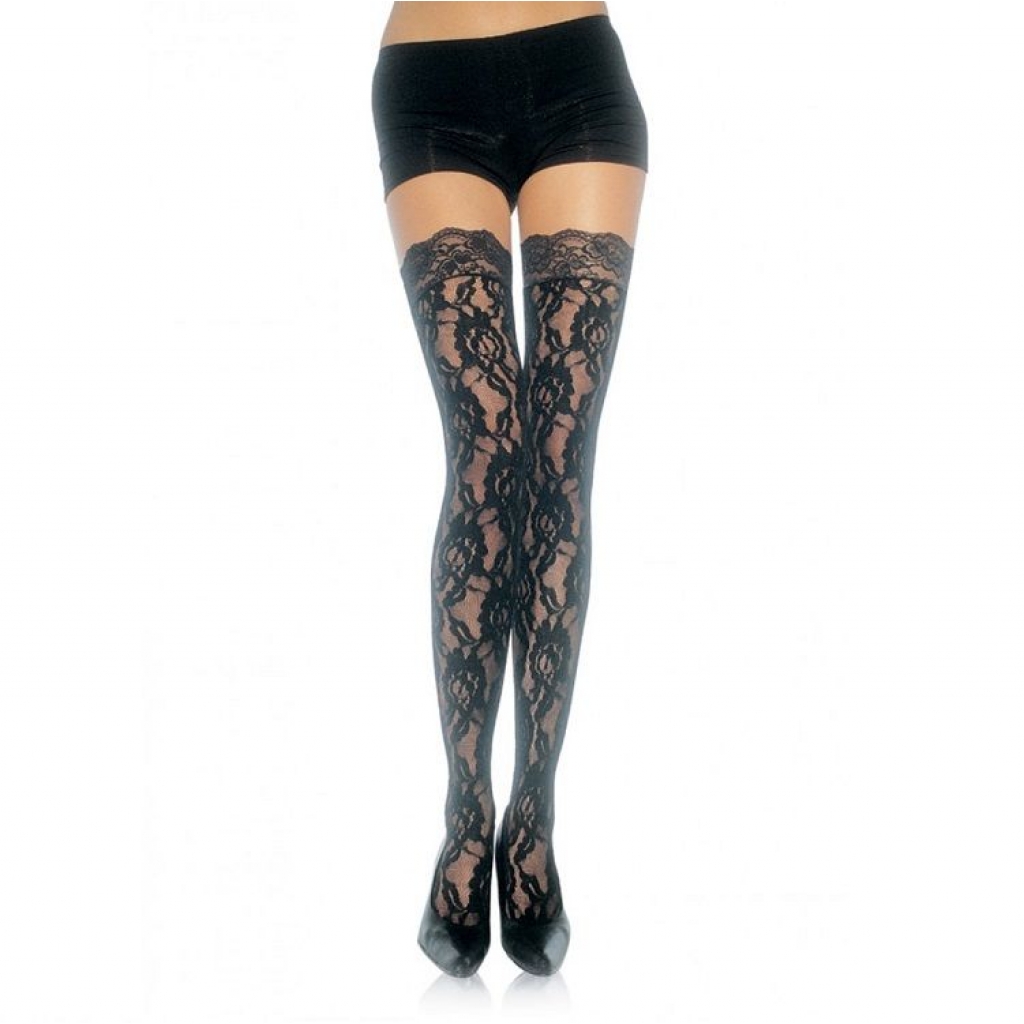 Medias De Encaje Floral Leg Avenue - Elegancia y Sensualidad