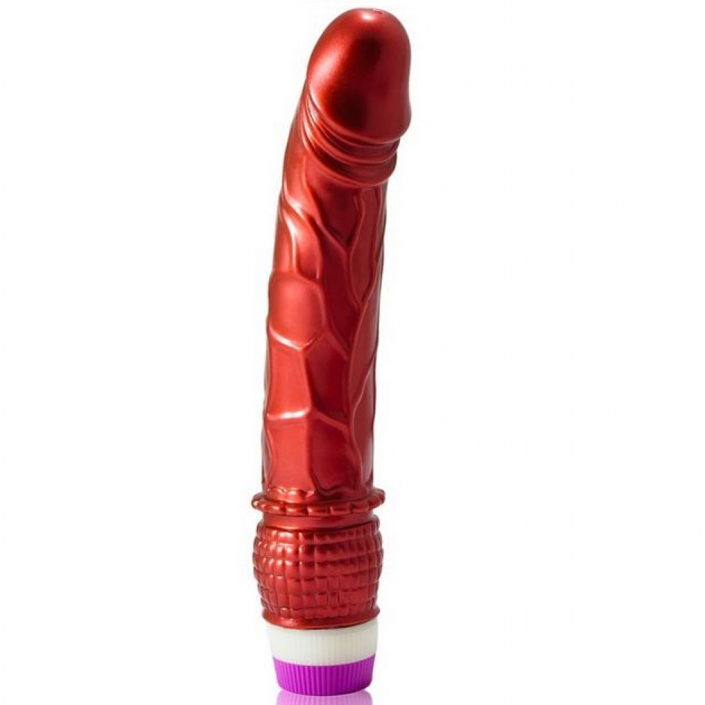 Vibrador Realista Rojo Morado 23 Cm