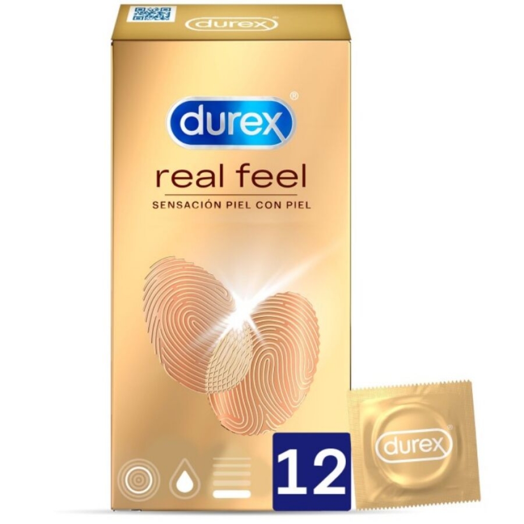 Durex Real Feel - Preservativos 12 Unidades