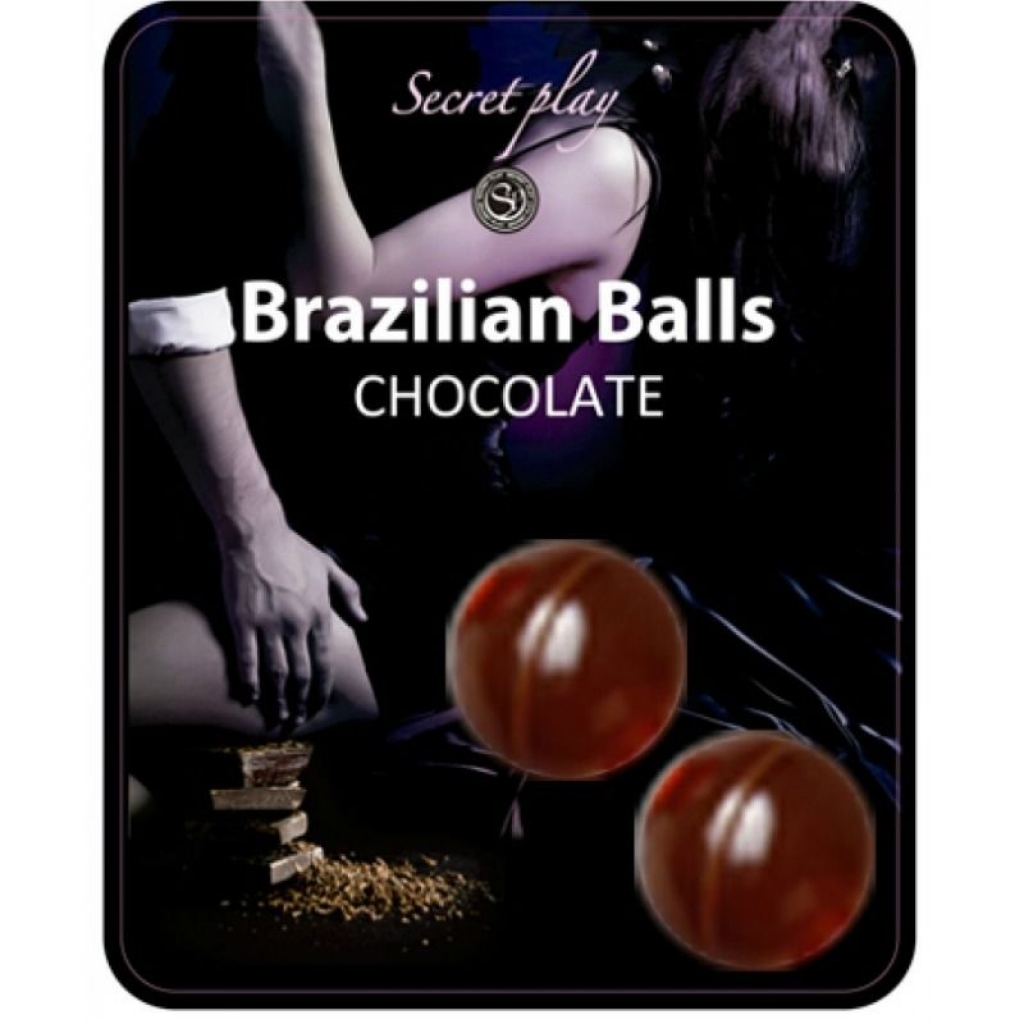 Set de Bolas Brasileñas con Lubricante Chocolate