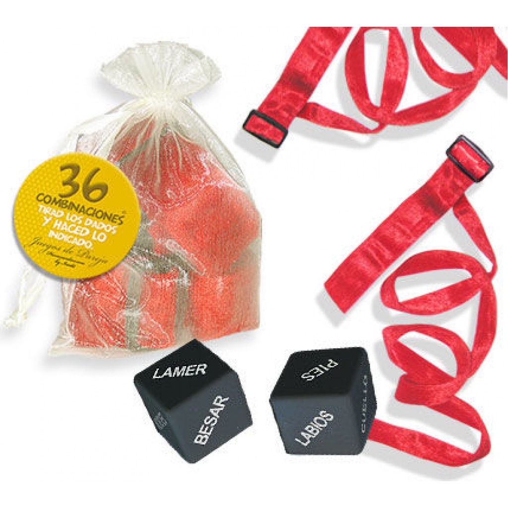 Kit Bolsa Organza Ataduras Rojo - Para Juegos de Bondage