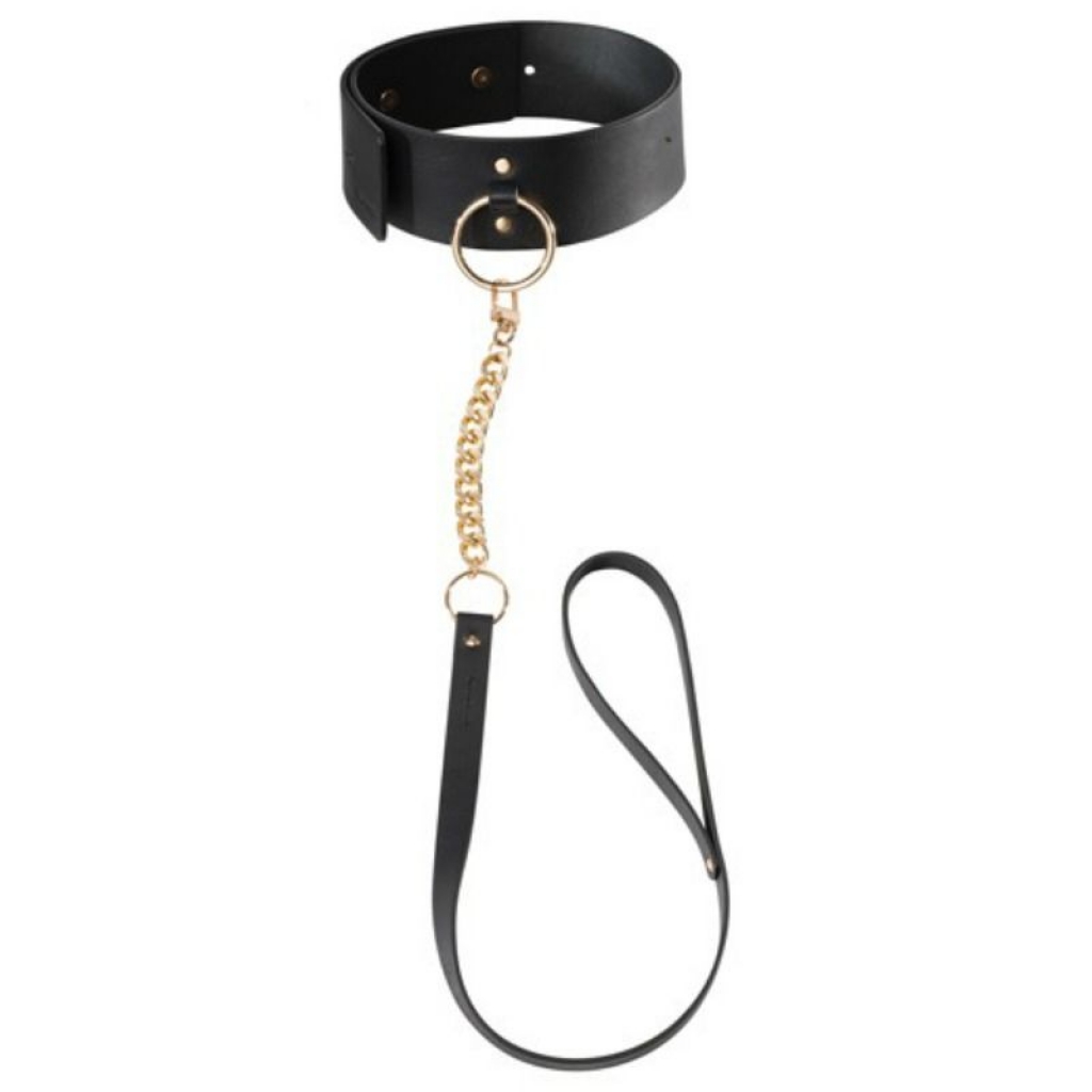 Collar Bijoux Indiscrets Maze con Correa Negro