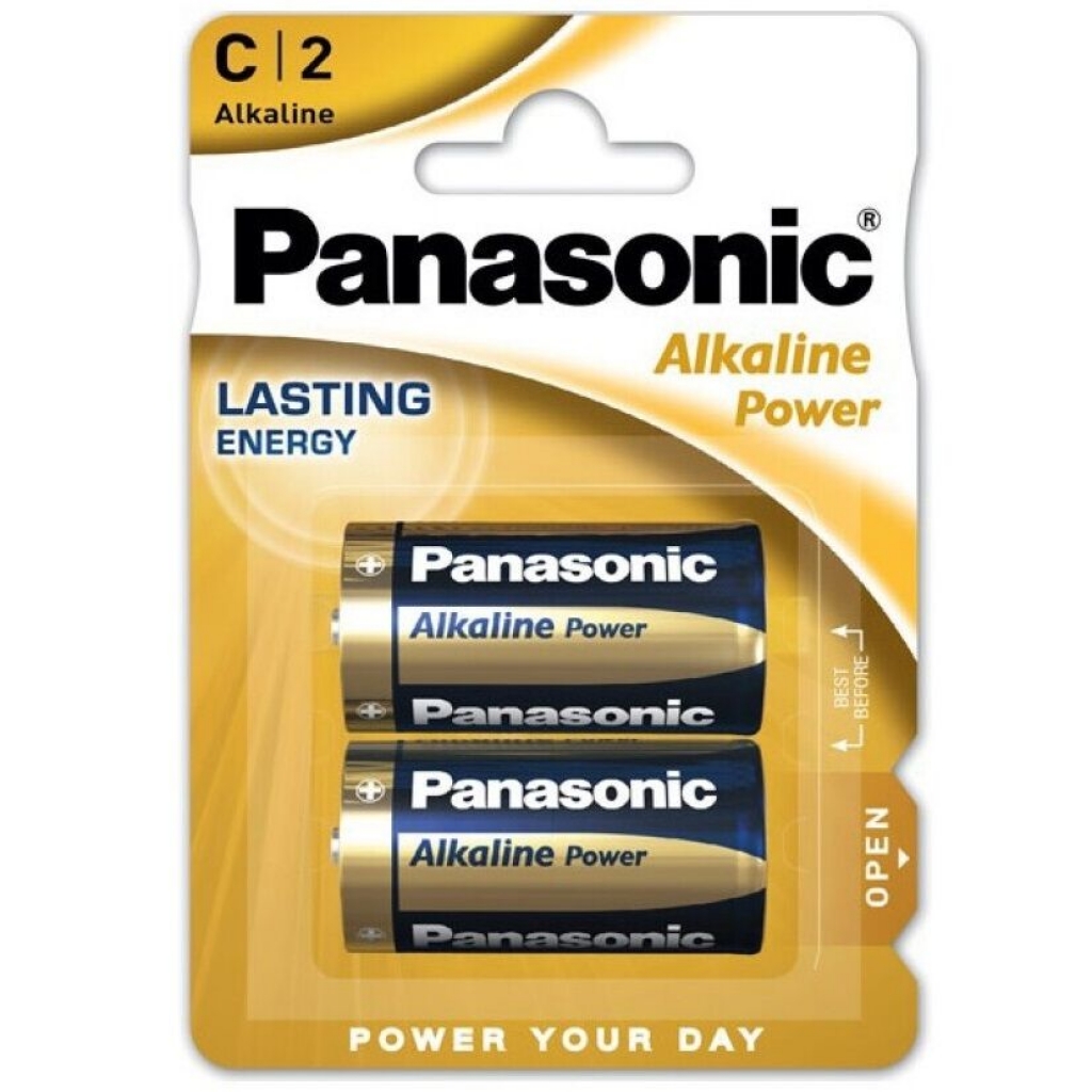 Pack de 2 Pilas Alcalinas C LR14 de Panasonic