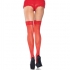 Medias con Costura y Encaje de Leg Avenue - Talla Grande Rojo 1101q