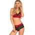 Leg Avenue Set Dos Piezas Rojo Y Negro S/M