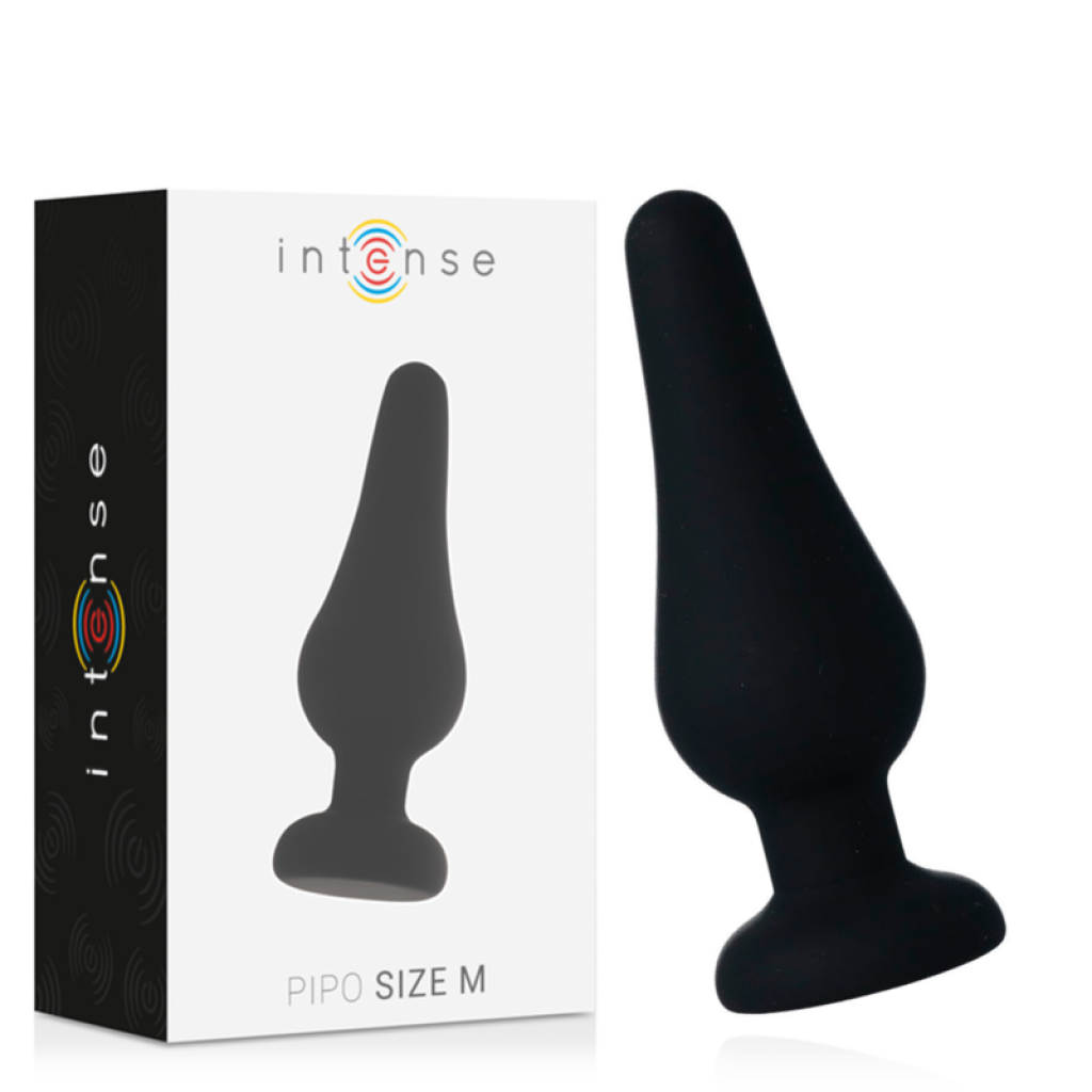 Plug Anal Intense Pipo M de Silicona Negro 11 cm