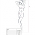 Bodystocking Blanco Passion Mujer BS013 Talla Única